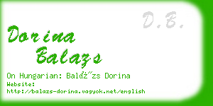 dorina balazs business card